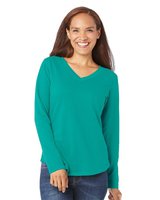Women's V-Neck French Terry Pullover