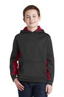 Sport Tek Youth Sport Wick ® CamoHex Fleece Colorblock Hooded Pullover