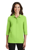 Ladies Silk Touch 3/4 Sleeve Polo