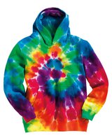 Youth Multi-Color Swirl Hooded Tie-Dyed Sweatshirt