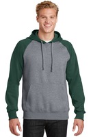 Sport Tek Raglan Colorblock Pullover Hooded Sweatshirt