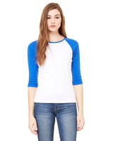 Bella + Canvas Ladies' Stretch Rib 3/4-Sleeve Contrast Raglan T-Shirt