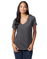 Hanes Ladies' 4.5 oz., 100% Ringspun Cotton nano-T® V-Neck T-Shirt