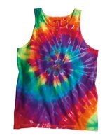 Multi-Color Spiral Tie-Dyed Tank Top