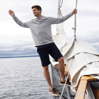 Cutter & Buck Adapt Knit Recycled Mens Heathered Hooded Pullover