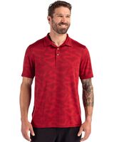 Cutter & Buck Coastline Recycled Double Peached Camo Print Mens Polo