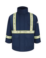Men's Long Deluxe Parka With Reflective Trim - EXCEL FR® ComforTouch