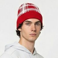Pennant Mega-Plaid Beanie