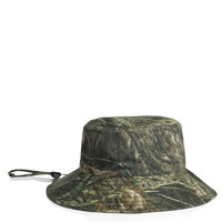 WIDE BRIM CAMO BUCKET HAT