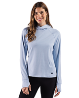 Cutter & Buck Adapt Recycled Soft Knit Stripe Womens Hooded Pullover