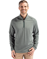 Cutter & Buck Peshastin Recycled Grid Fleece Mens Big & Tall Half Zip Pullover