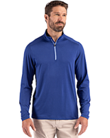 Cutter & Buck Coastline Recycled Double Peached Mens Big & Tall Quarter Zip Pullover