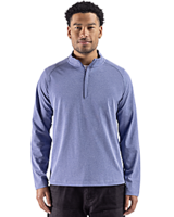 Cutter & Buck Virtue Recycled Heathered Featherlight Pique Mens Big & Tall Quarter-Zip Pullover