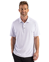 Cutter & Buck Virtue Recycled Hex Print Featherlight Pique Mens Big & Tall Polo