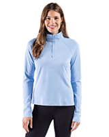 Cutter & Buck Virtue Recycled Heathered Featherlight Pique Womens Quarter Zip Pullover