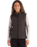 Cutter & Buck Woodland Epic Versatility Recycled Insulated Hybrid Fleece Womens Full Zip Vest