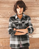 Women's Yarn-Dyed Long Sleeve Flannel Shirt