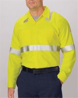 High Visibility Long Sleeve Work Shirt - Tall Sizes