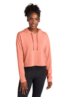 Ladies PosiCharge ® Tri Blend Wicking Fleece Crop Hooded Pullover