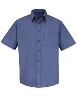 Mini-Plaid Uniform Short Sleeve Shirt - Tall Sizes