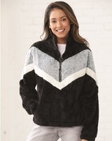 Women's Chevron Fuzzy Fleece Pullover
