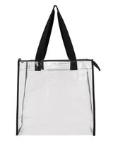 Clear Zippered Tote with Full Gusset