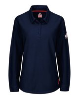 iQ Series® Women's Long Sleeve Polo with 4-Button Placket