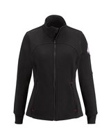 Women's Zip Front Fleece Jacket-Cotton/Spandex Blend