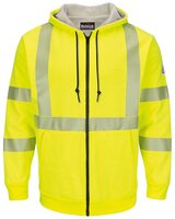 Hi-Visibility Zip-Front Hooded Fleece Sweatshirt with Waffle Lining - Tall Sizes