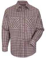 Plaid Long Sleeve Uniform Shirt - Long Sizes