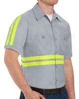 Enhanced Visibility Industrial Work Shirt - Tall Sizes