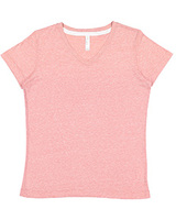 Ladies' V-Neck Harborside Melange Jersey T-Shirt