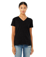 Ladies' Relaxed Heather CVC Jersey V-Neck T-Shirt