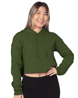 Ladies' Cropped Pullover Hooded Sweatshirt