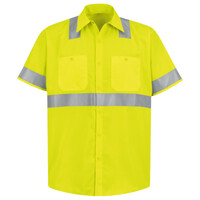 High Visibility Safety Short Sleeve Work Shirt - Tall Sizes