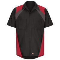 Tri-Color Short Sleeve Shop Shirt