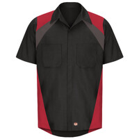 Men's Tri-Color Short Sleeve Shop Shirt