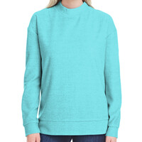 Ladies' Weekend French Terry Mock Neck Crew